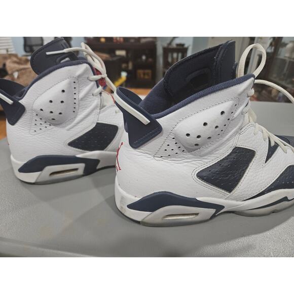 Air Jordan 6 Olympic 2020 White Navy Red CT8529-164 Mens Size 9 main image 8